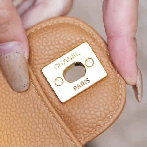 Chanel CF23 Classic flap bag A01113杏色