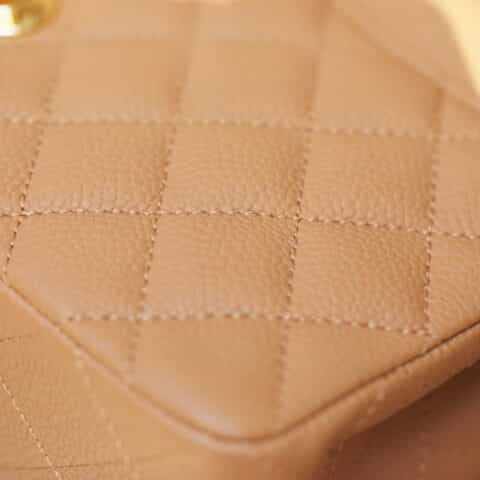 Chanel CF23 Classic flap bag A01113杏色