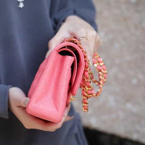 Chanel CF23 Classic flap bag A01113粉色