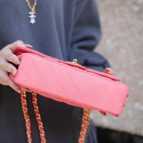 Chanel CF23 Classic flap bag A01113粉色