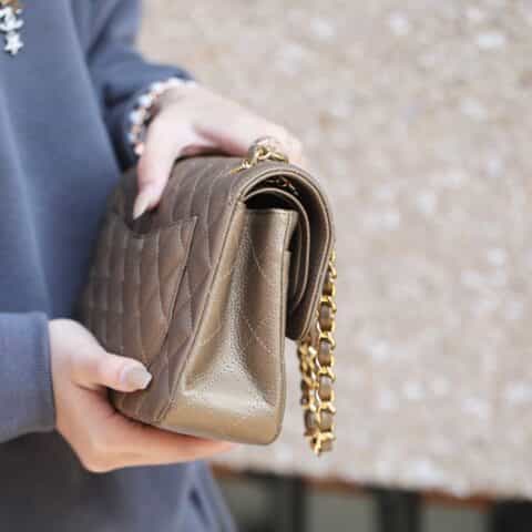 Chanel CF23 Classic flap bag A01113灰色