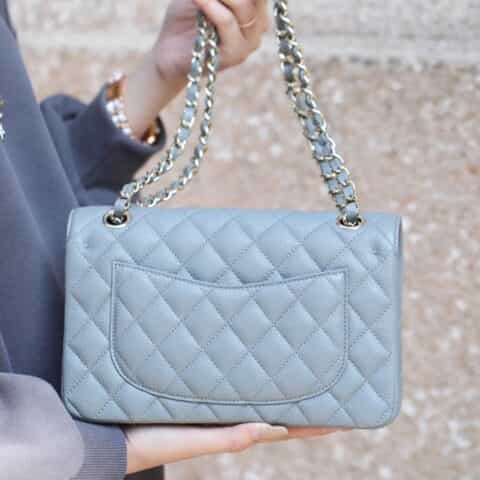 Chanel CF23 Classic flap bag A01113灰蓝