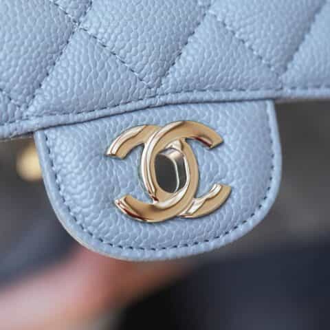 Chanel CF23 Classic flap bag A01113灰蓝