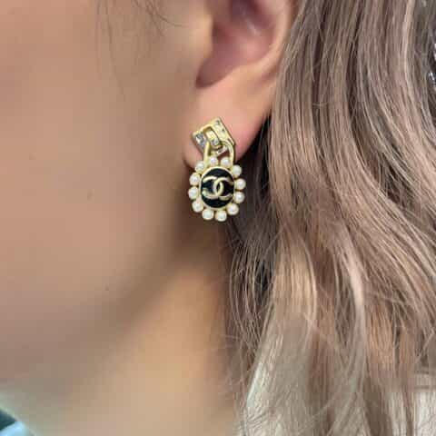 2021新款 CHANEL香奈儿双c珍珠耳钉耳环