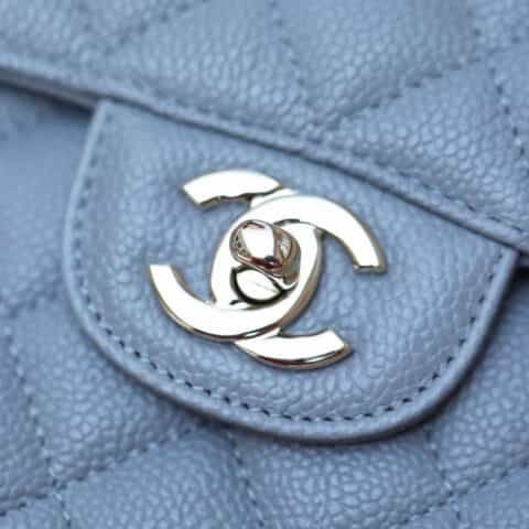 Chanel CF23 Classic flap bag A01113灰蓝