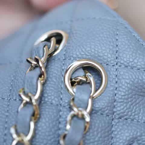 Chanel CF23 Classic flap bag A01113灰蓝