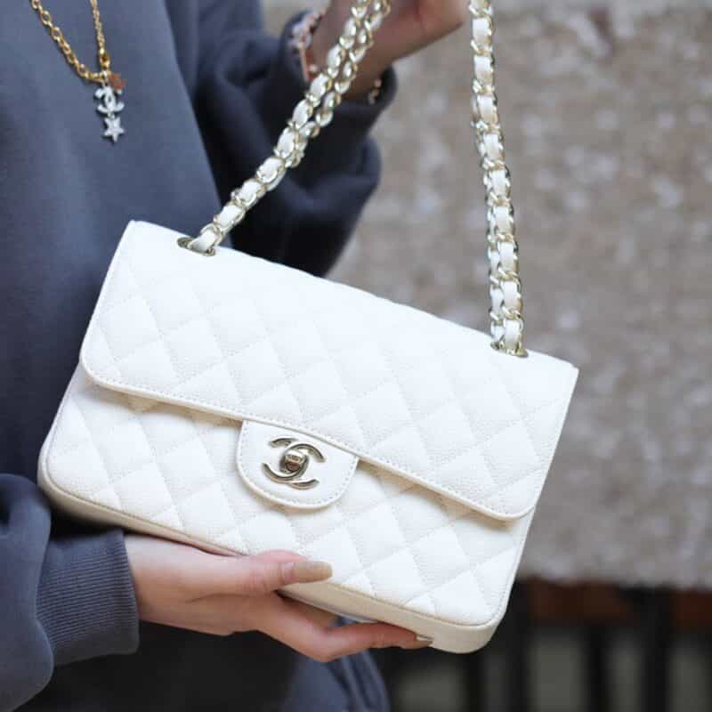 Chanel CF23 Classic flap bag A01113白色