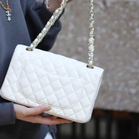 Chanel CF23 Classic flap bag A01113白色
