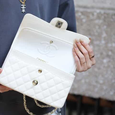 Chanel CF23 Classic flap bag A01113白色