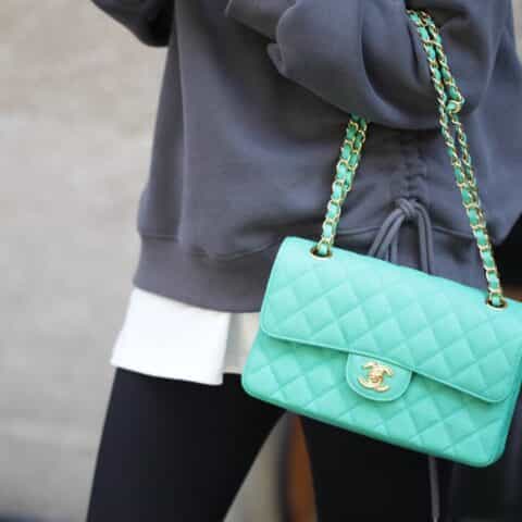 Chanel CF23 Classic flap bag A01113绿色