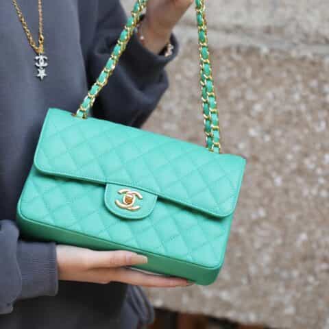 Chanel CF23 Classic flap bag A01113绿色