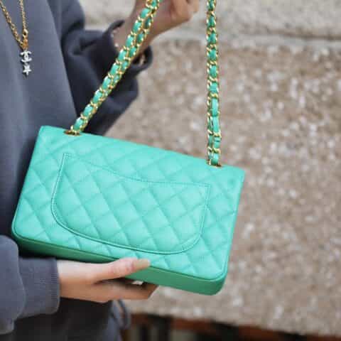 Chanel CF23 Classic flap bag A01113绿色