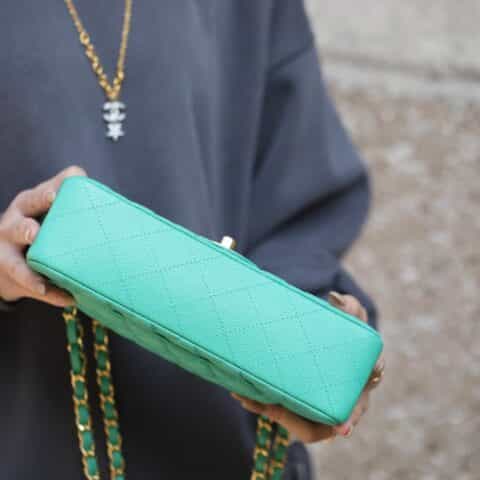 Chanel CF23 Classic flap bag A01113绿色
