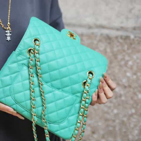 Chanel CF23 Classic flap bag A01113绿色