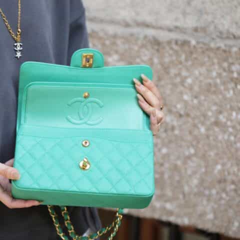Chanel CF23 Classic flap bag A01113绿色