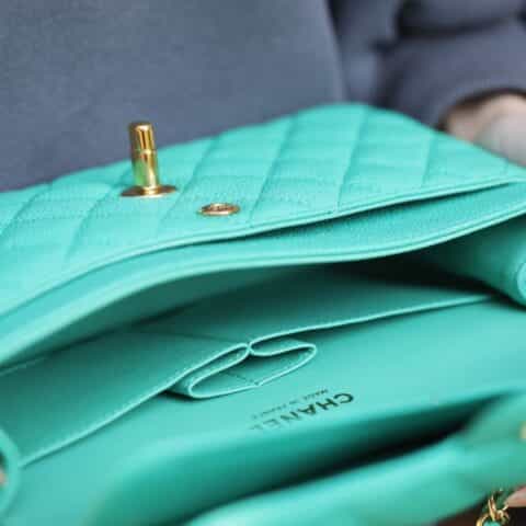 Chanel CF23 Classic flap bag A01113绿色