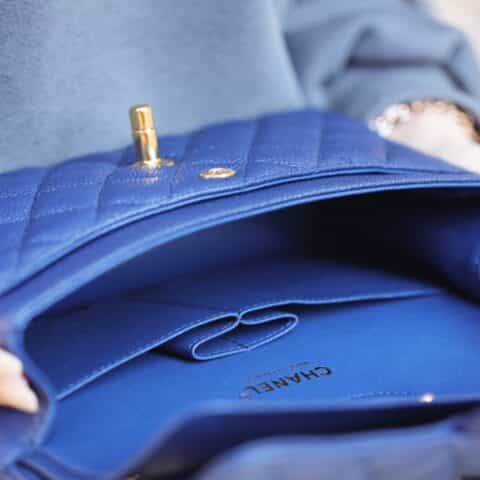 Chanel CF23 Classic flap bag A01113燕尾蓝