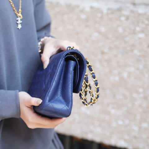 Chanel CF23 Classic flap bag A01113燕尾蓝