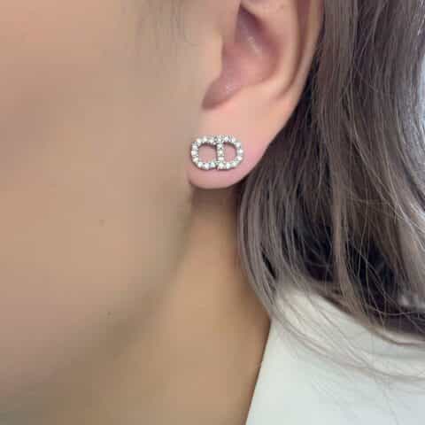 2021 DIOR迪奥CD满钻耳钉耳环