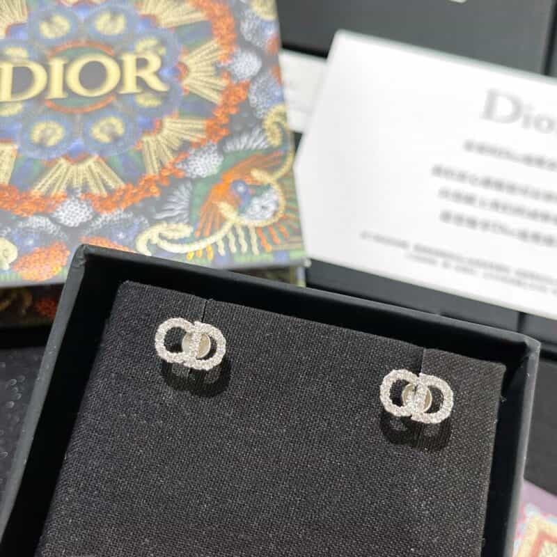2021 DIOR迪奥CD满钻耳钉耳环