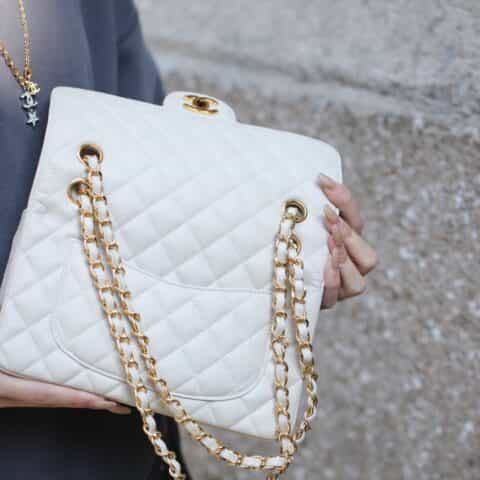 Chanel CF23 Classic flap bag A01113纯白