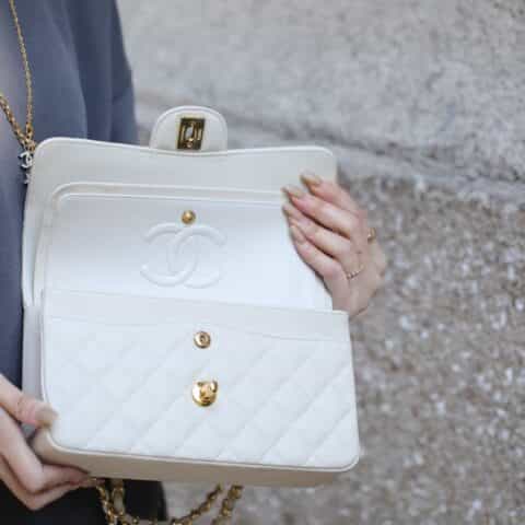 Chanel CF23 Classic flap bag A01113纯白