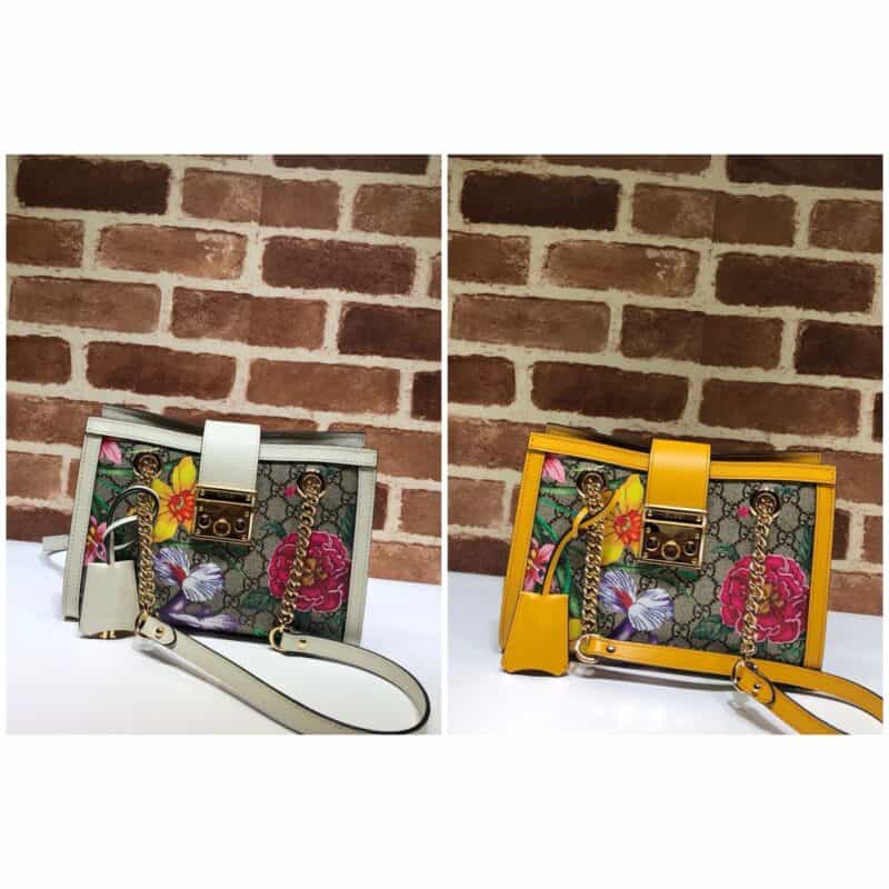 GUCCI古驰Padlock系列GG花卉小号肩背包498156