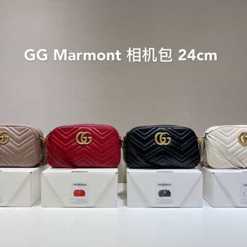 Gucci GG Marmont small matelassé shoulder bag相机包447632