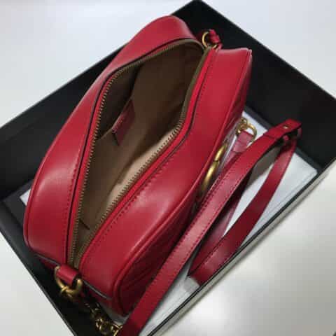 Gucci GG Marmont small matelassé shoulder bag相机包447632