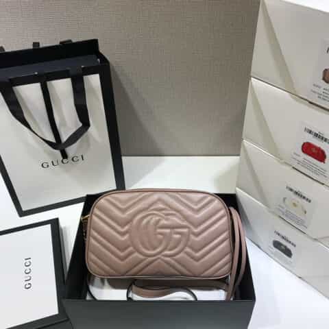 Gucci GG Marmont small matelassé shoulder bag相机包447632