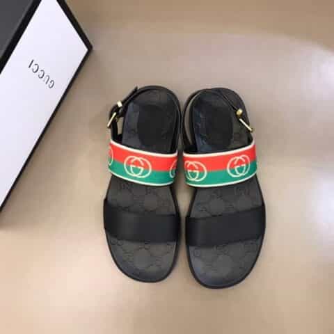 GUCCI古驰    高端精品，原版织带G家新品男士拖鞋