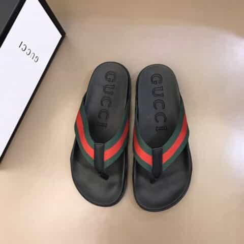 GUCCI古驰    高端精品，原版织带G家新品男士拖鞋