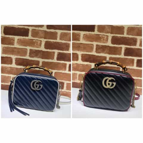 GUCCI古驰GG Marmont系列小号竹节肩背包602270