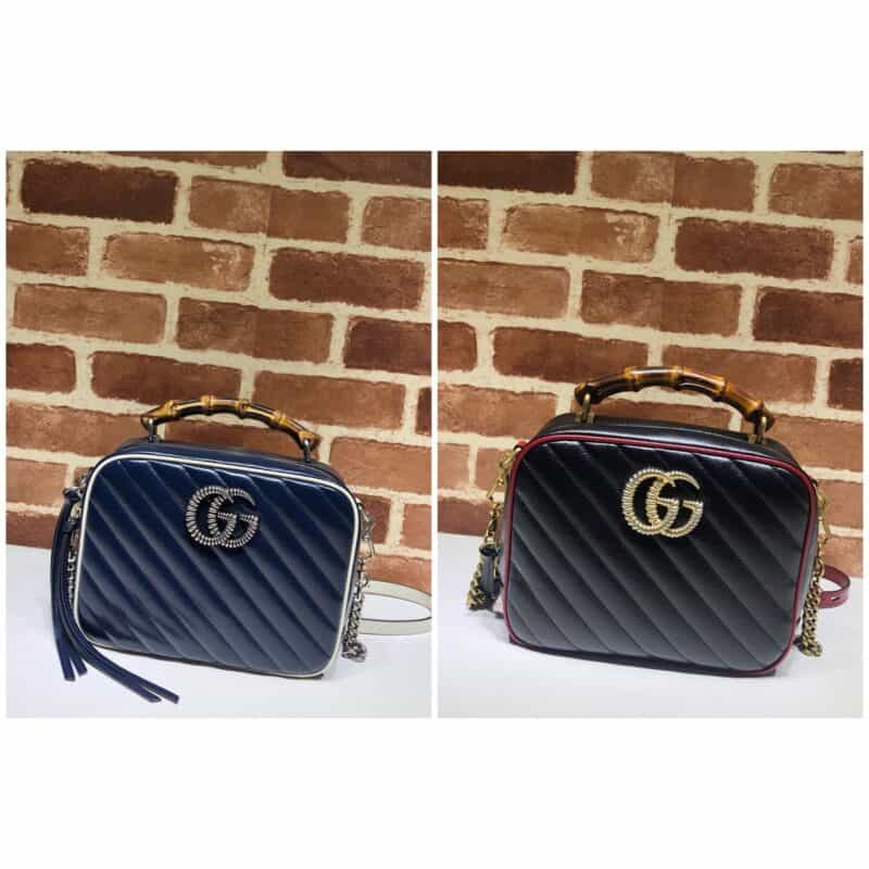 GUCCI古驰GG Marmont系列小号竹节肩背包602270