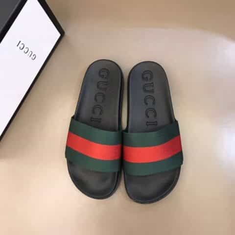 GUCCI古驰    高端精品，原版织带G家新品男士拖鞋