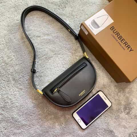 Burberry巴宝莉光滑意大利鞣制皮革迷你时装秀款肩背包9841