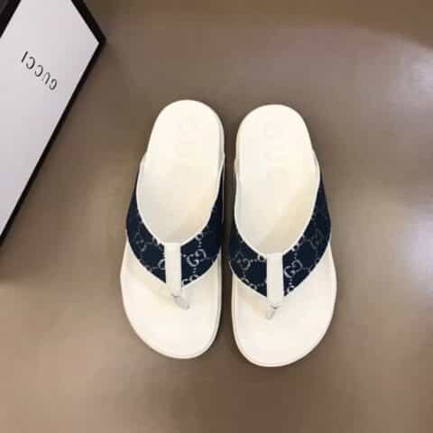 GUCCI古驰   鞋面精美电绣工艺G家新品男士拖鞋