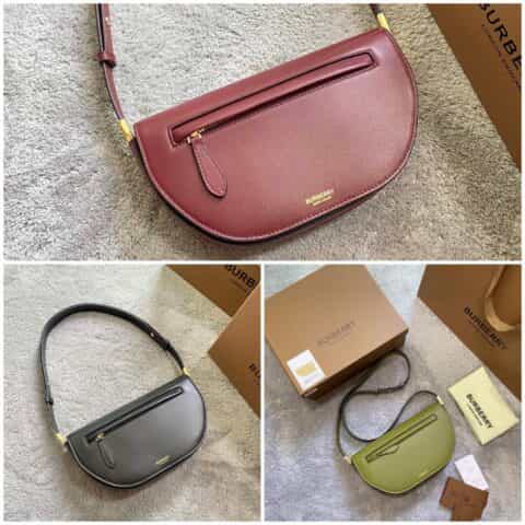 Burberry巴宝莉意大利鞣制皮革最新时装秀款肩背包7171