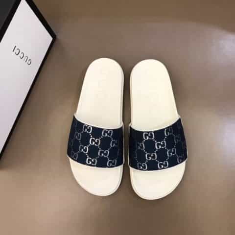 GUCCI古驰   鞋面精美电绣工艺G家新品男士拖鞋