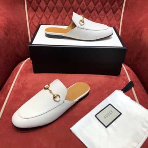 GUCCI古驰   进口罗拉针车线G家经典鞋王平底拖