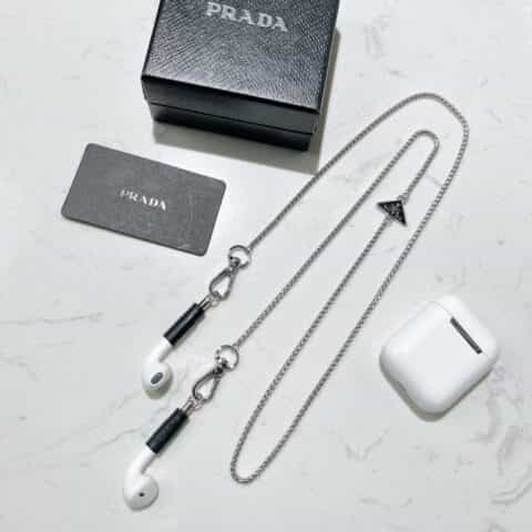 红遍全网 网红同款PRADA 三角标 AirPods 耳机链（没配耳机）