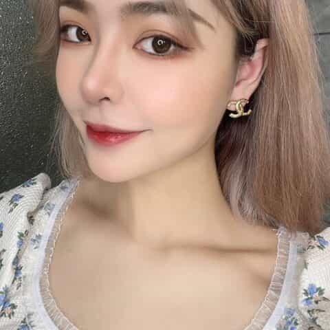 新款CHANEL香奈儿双c耳钉耳环