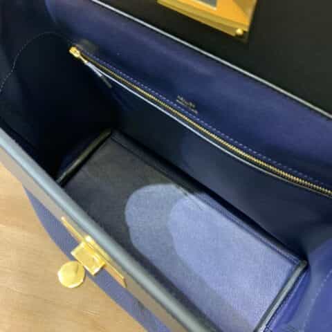 Hermès爱马仕 Kelly 2424 宝石蓝拼黑色 29CM