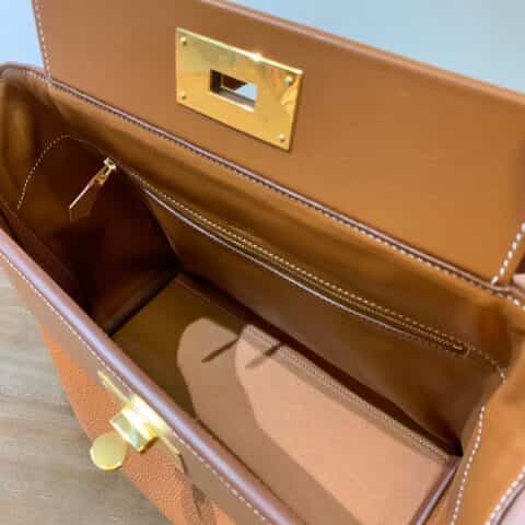 Hermès爱马仕 Kelly 2424 金棕金扣 29CM