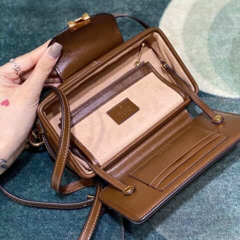 Gucci 1955 Horsebit小盒子斜挎手机包 687616