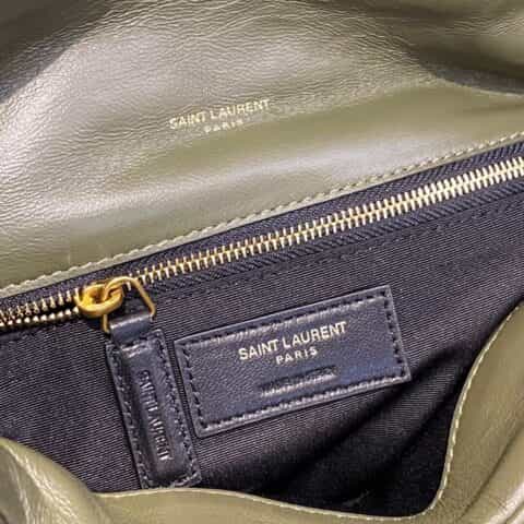 Saint laurent Ysl LouLou Puffer绗缝小羊皮包 577475橄榄绿大号