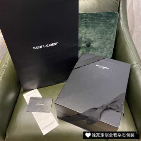 Saint laurent Ysl LouLou Puffer绗缝小羊皮包 577475橄榄绿大号