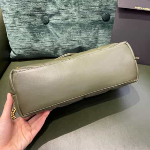 Saint laurent Ysl LouLou Puffer绗缝小羊皮包 577476橄榄绿小号