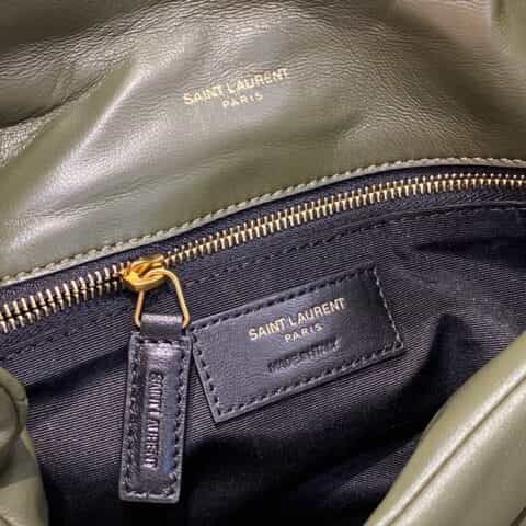 Saint laurent Ysl LouLou Puffer绗缝小羊皮包 577476橄榄绿小号