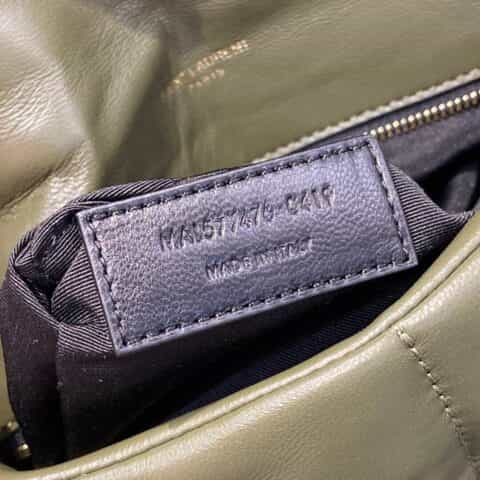 Saint laurent Ysl LouLou Puffer绗缝小羊皮包 577476橄榄绿小号